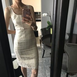 New Banana Republic Gold Metallic dress